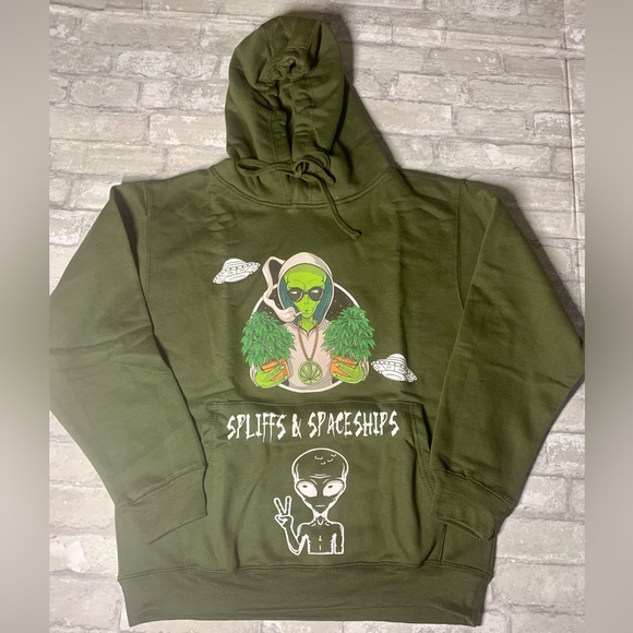 EVOLVE: SPLIFFS & SPACESHIPS CUSTOM HOODIE (UNISEX) - Picture 6 of 10